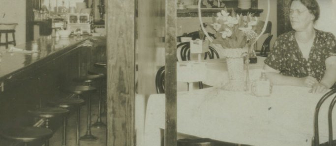Annie
Shonyo in her restaurant, 1930s