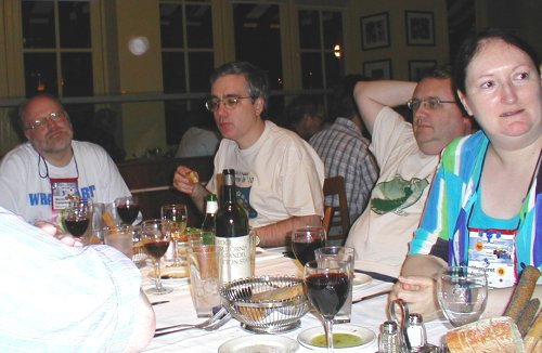 Monday Evening Dinner at Il Fornaio - Martin Easterbrook, Jim Mann, Pat McMurray, Margaret Austin