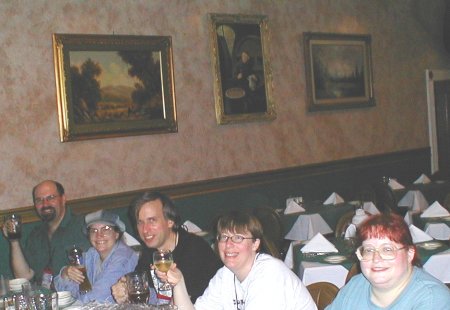 Program Ops Wednesday Night Dinner - Jeff Beeler, Ruth Leibig, Ian Stockdale, Tammy Coxen, and Adina Adler