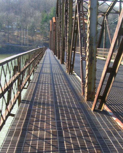 Iron bridge over Cheat Lake