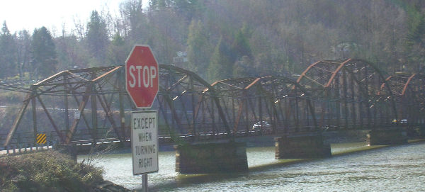 Iron bridge over Cheat Lake