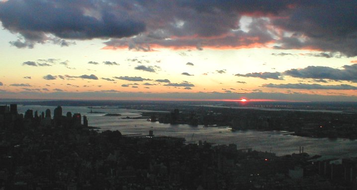 Sunset from the Empire State Building, Looking Southwest